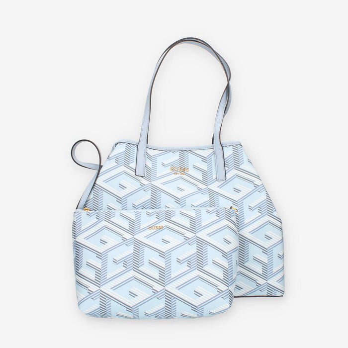 Guess Vikky Borsa Shopping grande azzurra con pochette interna