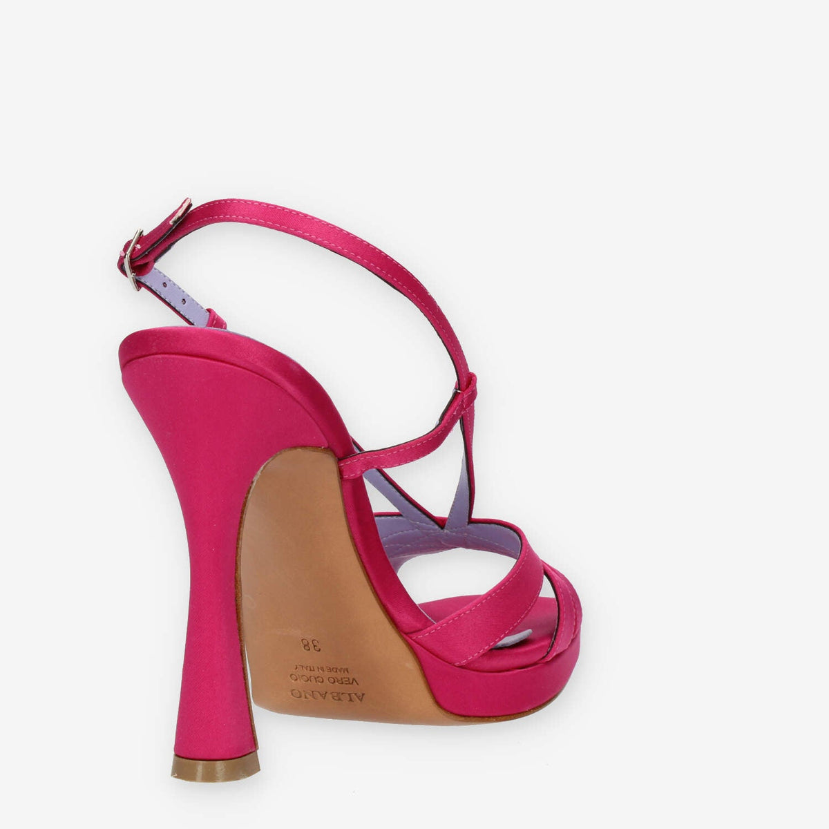 Albano Sandali in raso fuxia