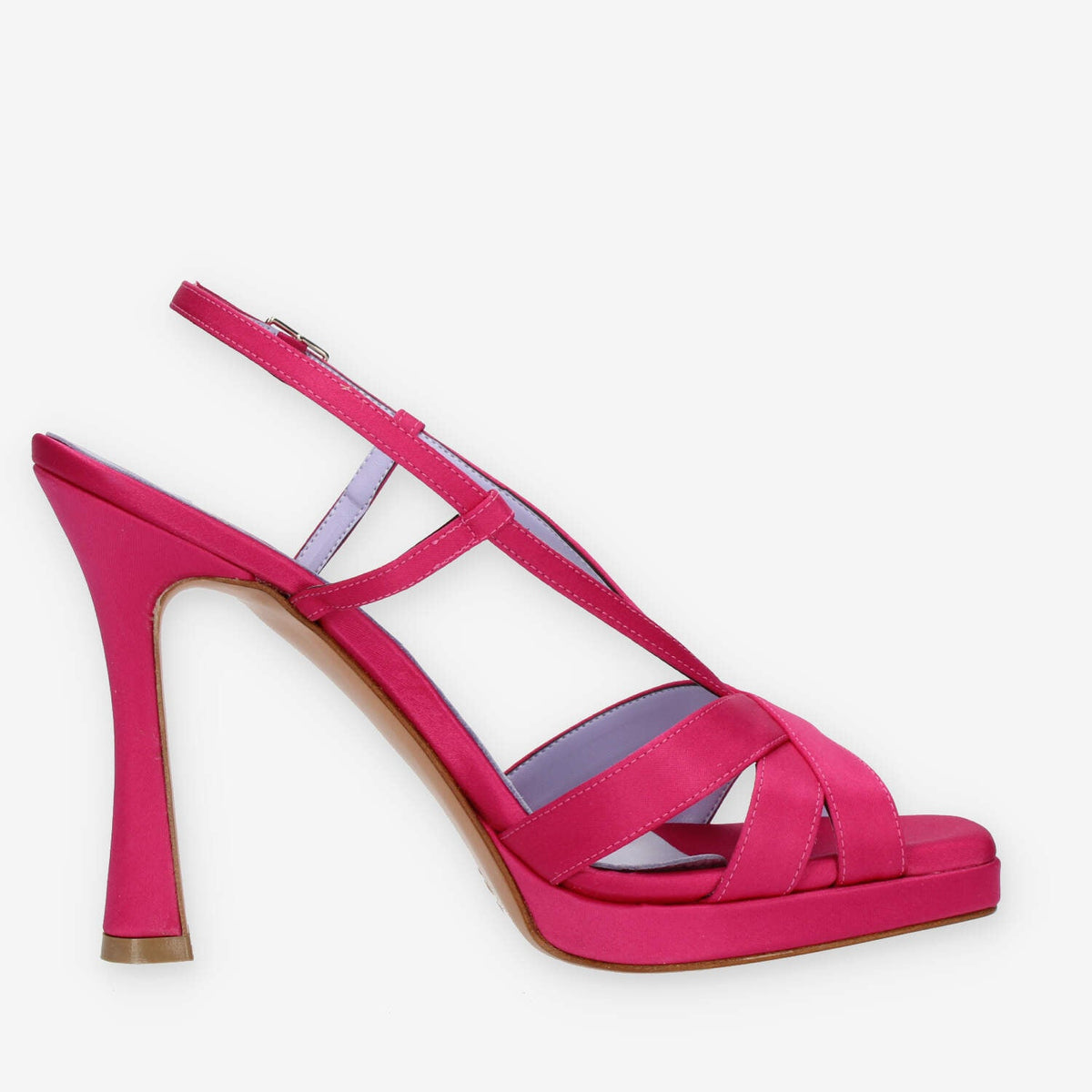 Albano Sandali in raso fuxia