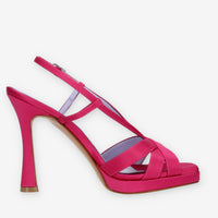 Albano Sandali in raso fuxia