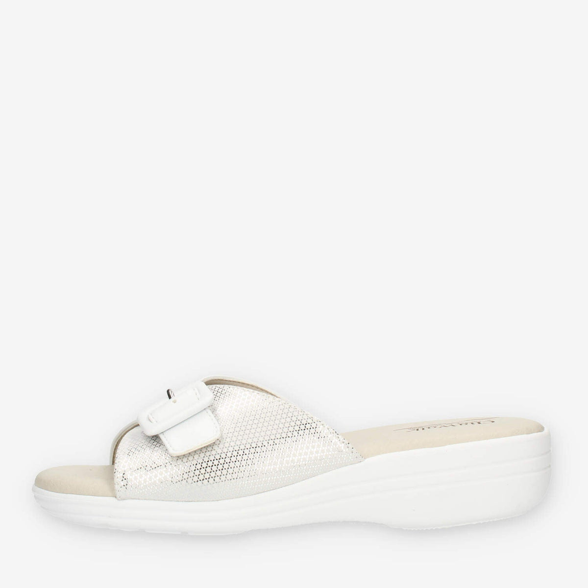 Clia Walk Comfort 97 Ciabatte bianche e argento da donna