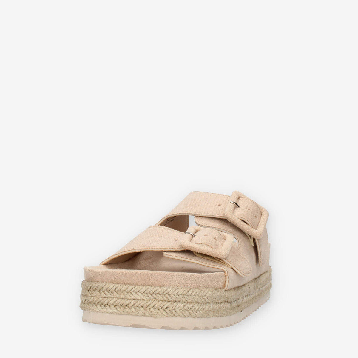 Refresh Sandali scalzati beige da donna con zeppa in corda