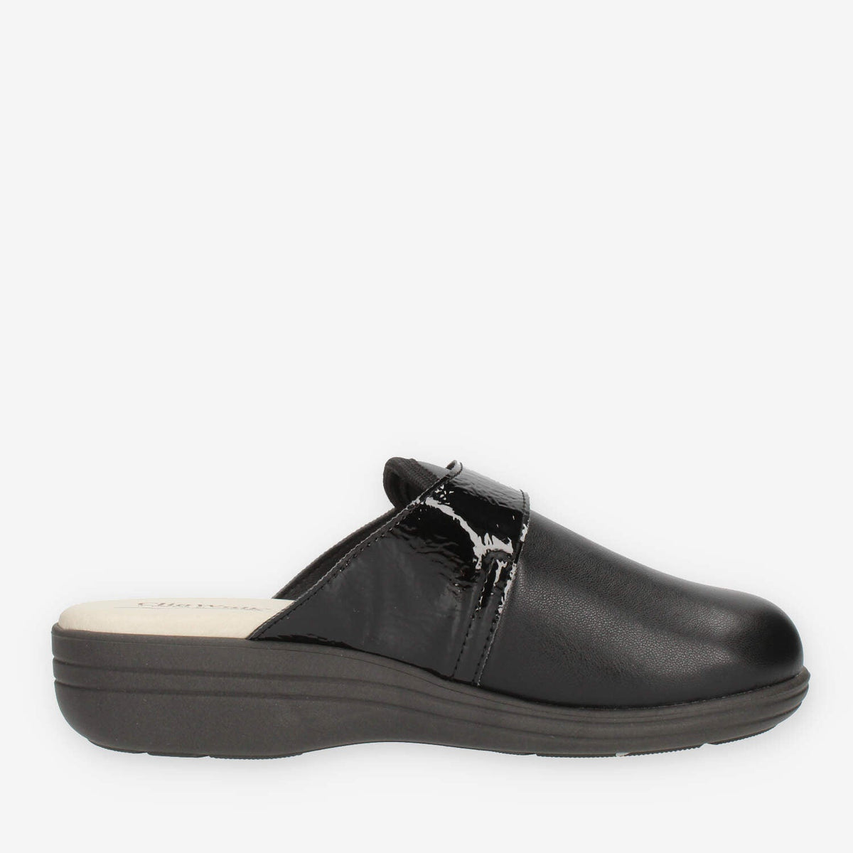 Clia Walk Elastica Ciabatte chiuse nere da donna