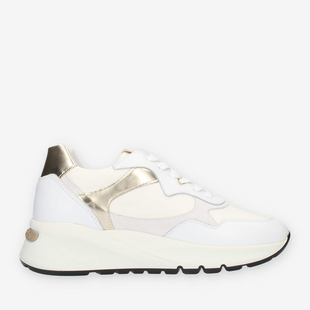 Nero Giardini Sneakers bianche e oro da donna
