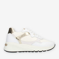 Nero Giardini Sneakers bianche e oro da donna
