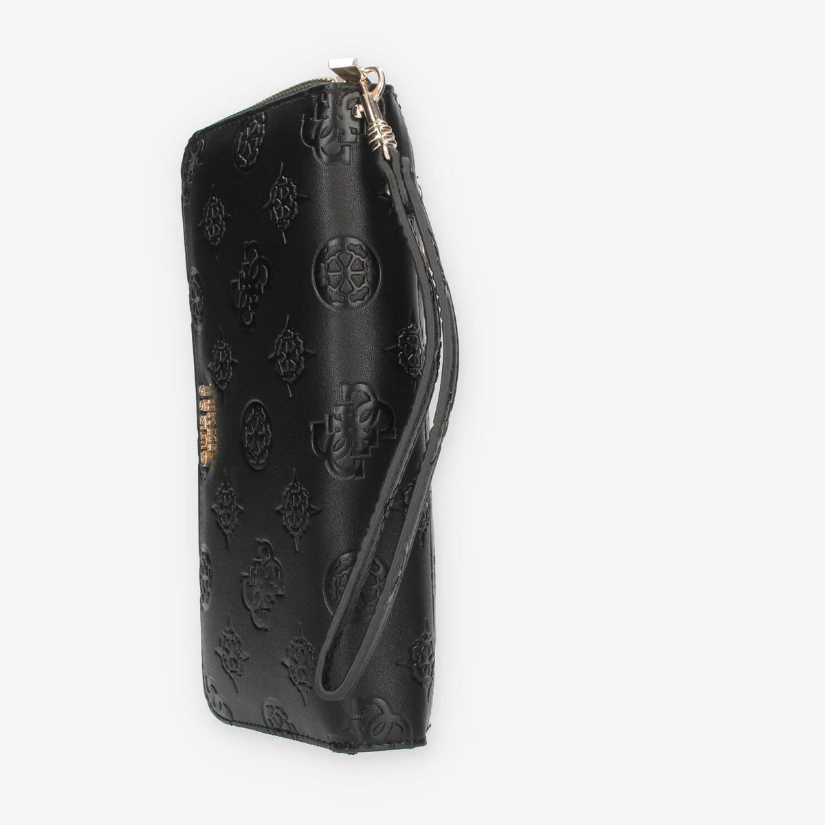 Guess Galeria Portafogli da donna nero logato con zip