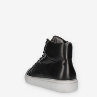 Nero Giardini Sneakers alte nere da uomo con fondo grigio