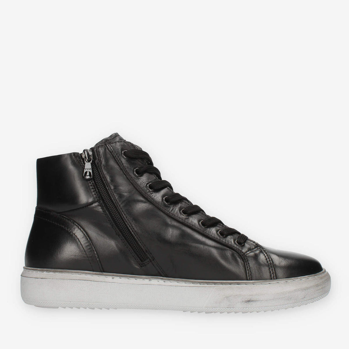 Nero Giardini Sneakers alte nere da uomo con fondo grigio