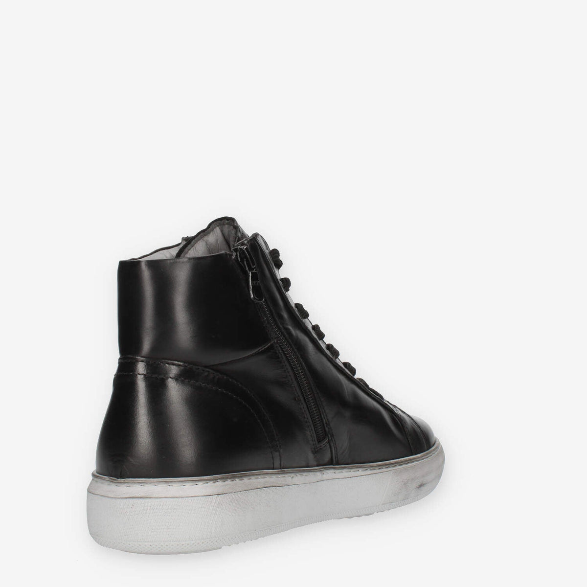 Nero Giardini Sneakers alte nere da uomo con fondo grigio