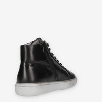 Nero Giardini Sneakers alte nere da uomo con fondo grigio