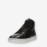 Nero Giardini Sneakers alte nere da uomo con fondo grigio