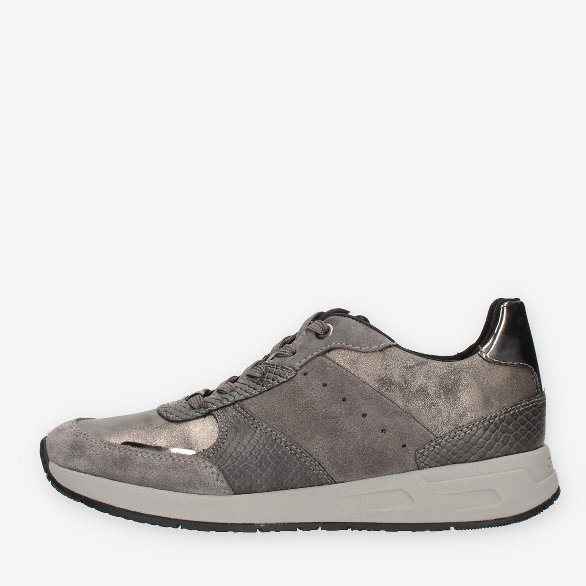 GEOX D Bulmya Sneakers basse da donna scamosciate grigie