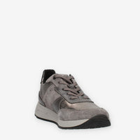 GEOX D Bulmya Sneakers basse da donna scamosciate grigie
