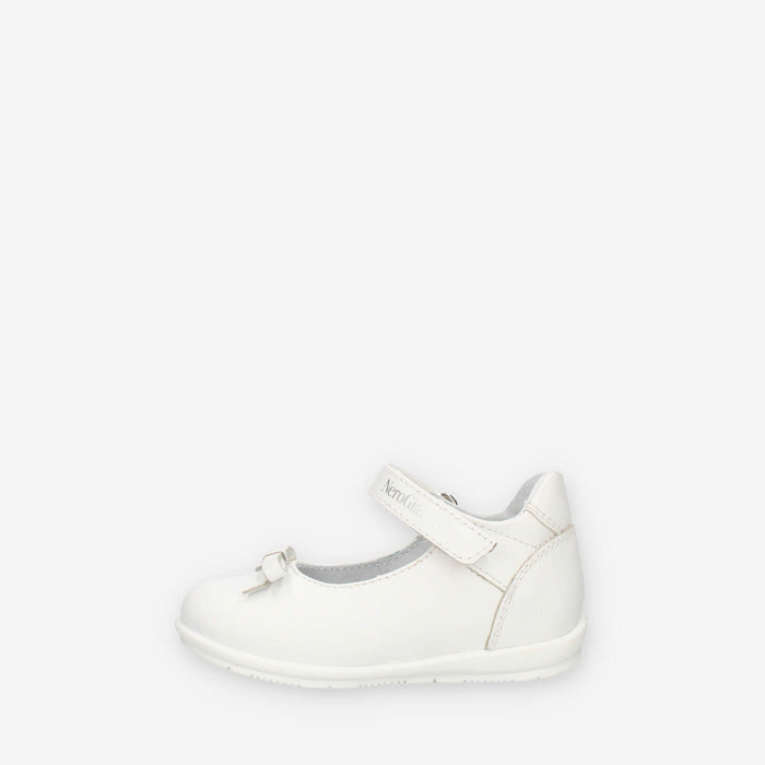 Nero Giardini Ballerine bianche da bimba con fiocchetto