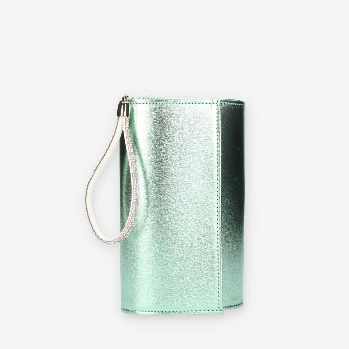 Scarlett Pochette da donna verde menta con polsiera ricoperta di strass