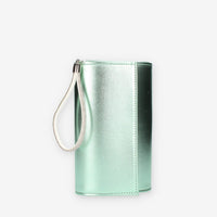 Scarlett Pochette da donna verde menta con polsiera ricoperta di strass