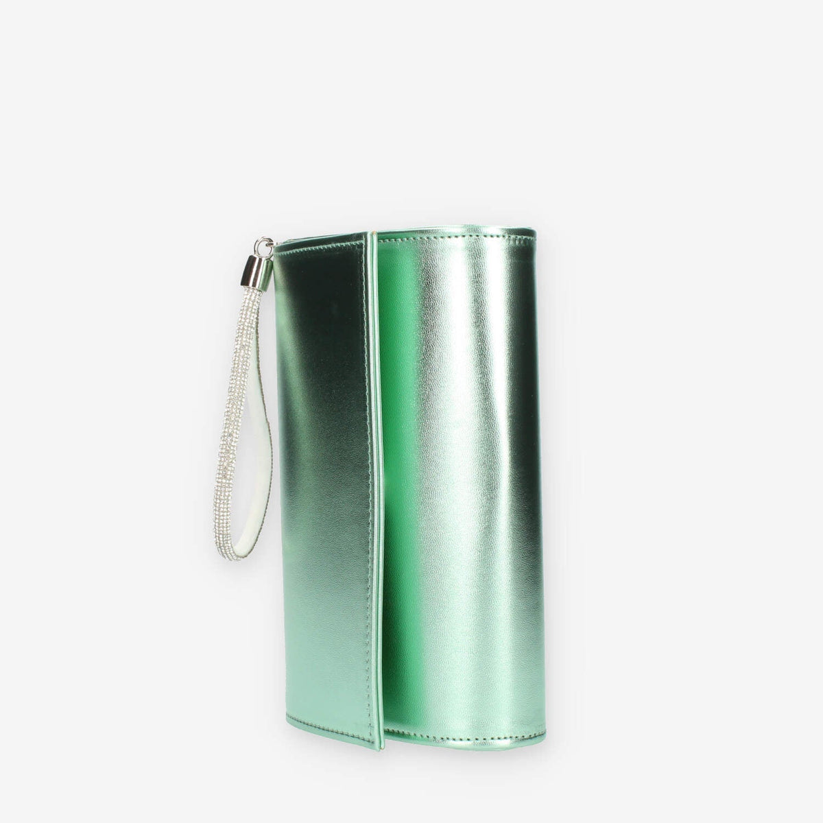 Scarlett Pochette da donna verde menta con polsiera ricoperta di strass