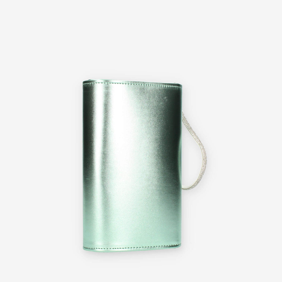 Scarlett Pochette da donna verde menta con polsiera ricoperta di strass