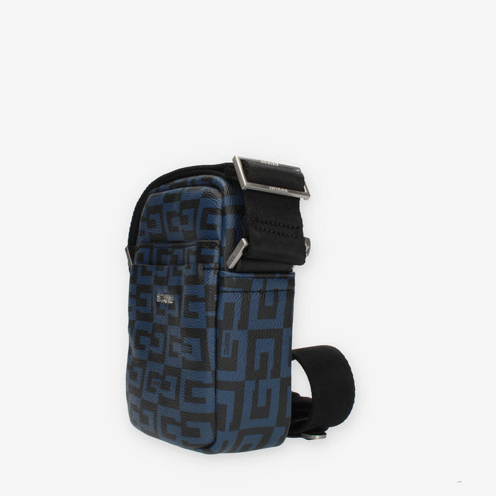 Guess Escape Tracolla logata blu da uomo