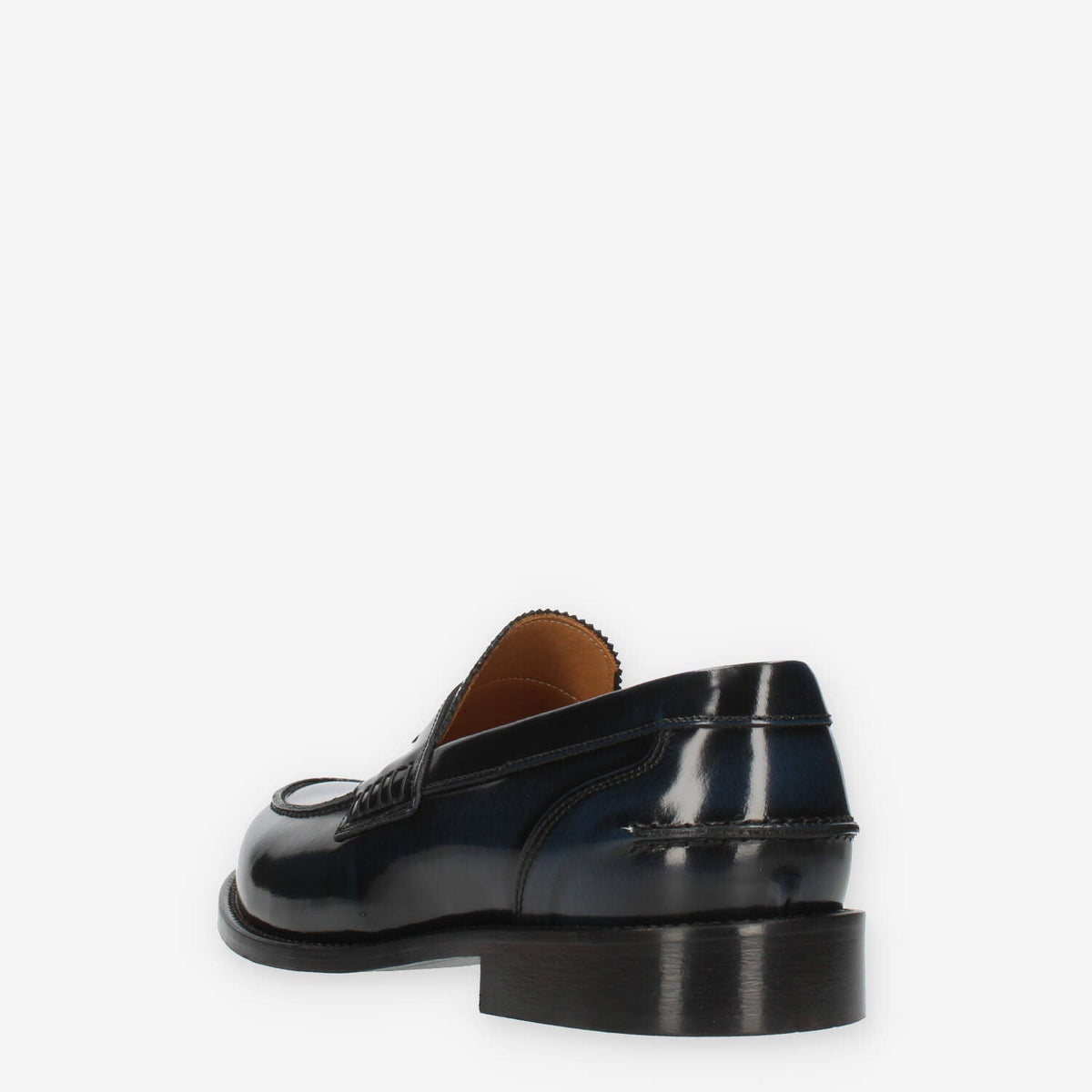 Exton Mocassini in abrasivato blu da uomo modello college