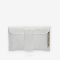 Albano Pochette da donna glitterata argento