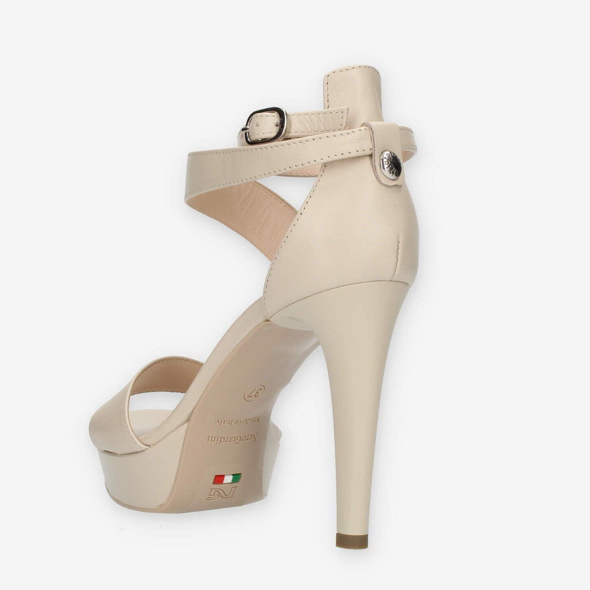 Nero Giardini Sandali beige da donna con tacco alto