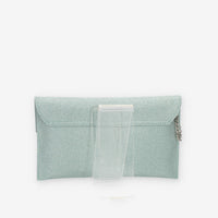 Albano Pochette da donna glitterata verde menta