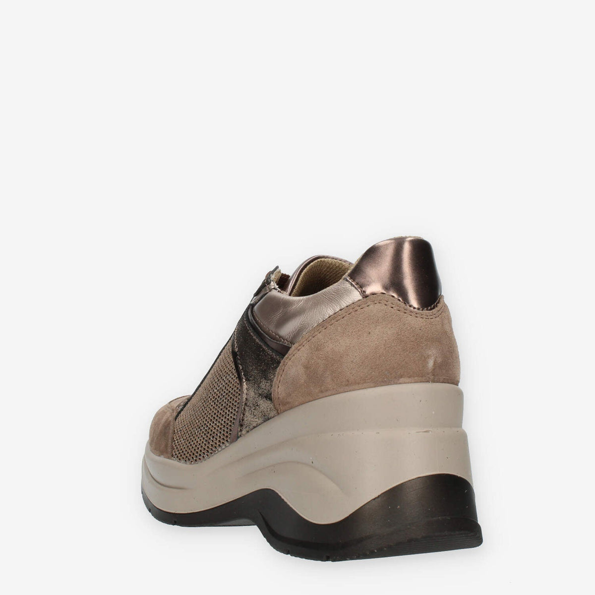 Igi&co Sneakers taupe da donna con zeppa