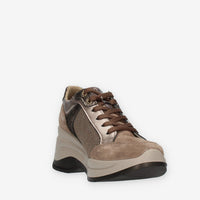 Igi&co Sneakers taupe da donna con zeppa