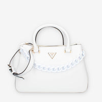 Guess Corina Borsa a mano a 3 scomparti bianca