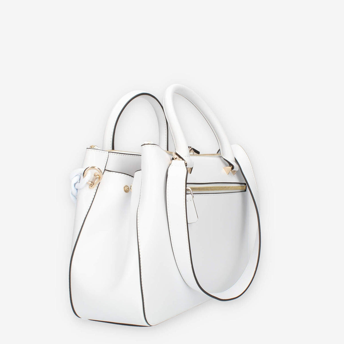 Guess Corina Borsa a mano a 3 scomparti bianca