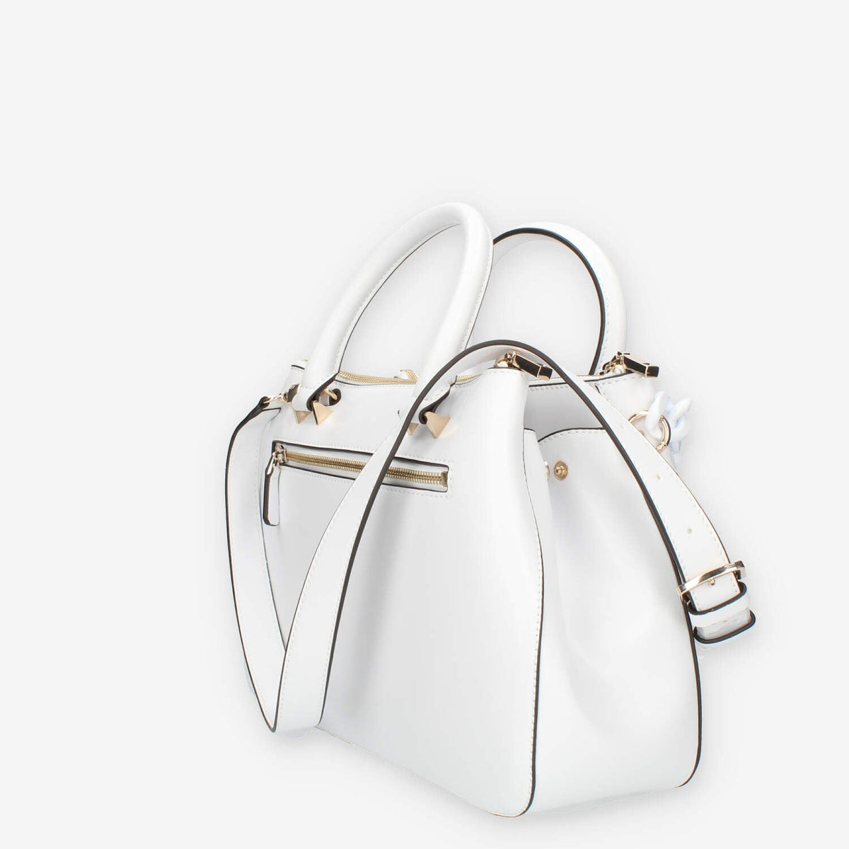 Guess Corina Borsa a mano a 3 scomparti bianca