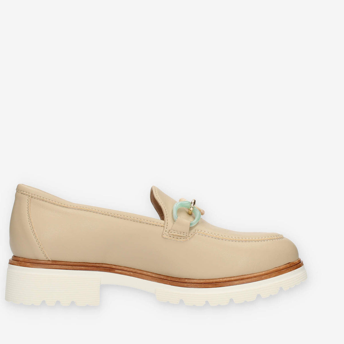 Comart Mocassini beige da donna con applicazioni