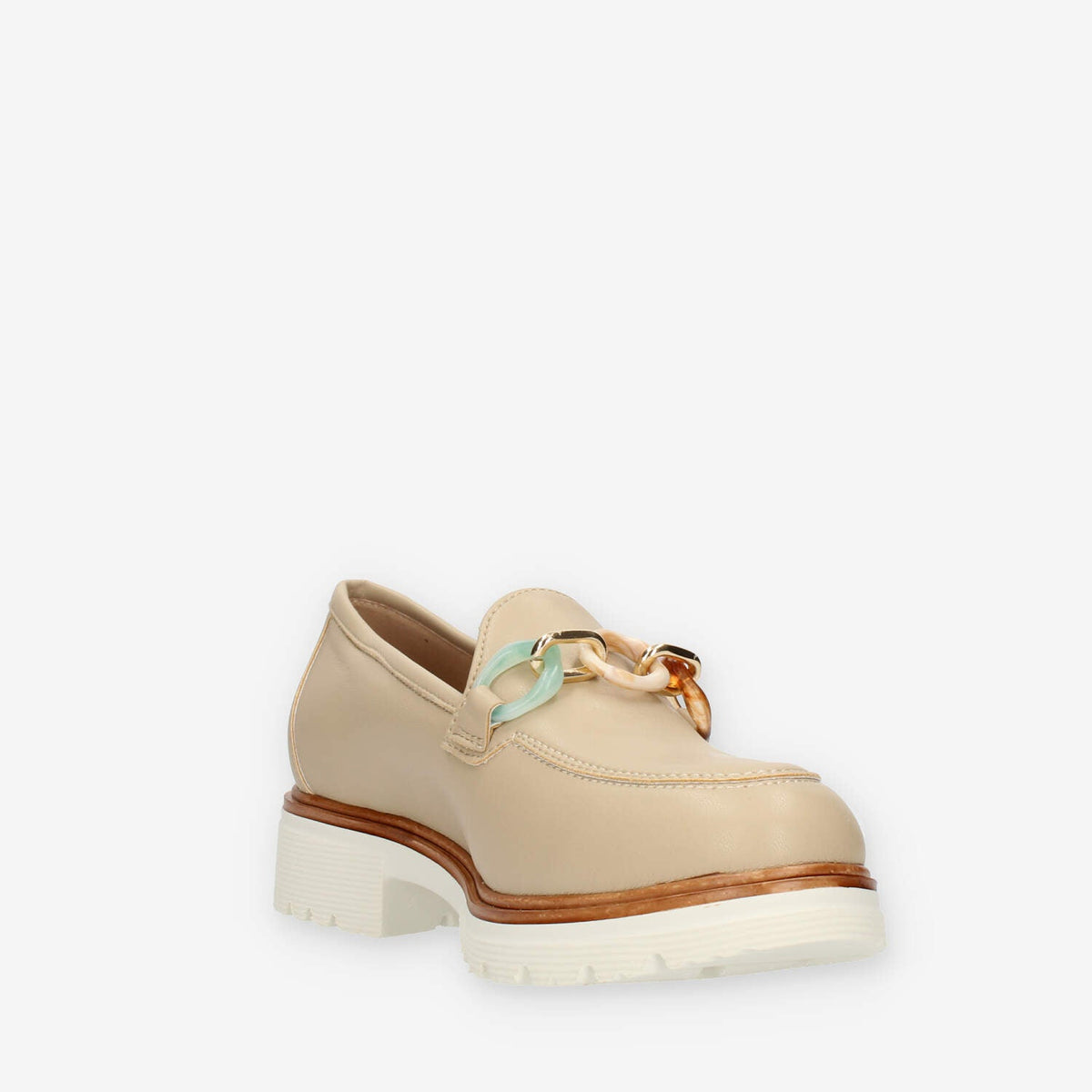 Comart Mocassini beige da donna con applicazioni