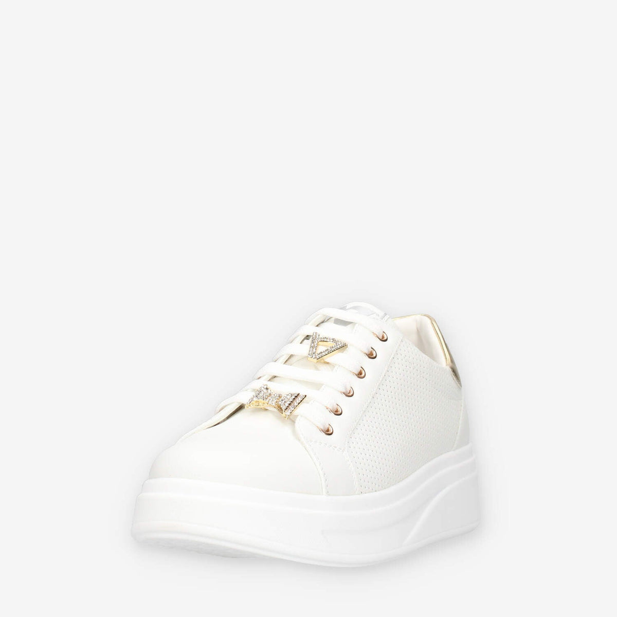 Valleverde 35102-GOLD Sneakers bianche e oro da donna