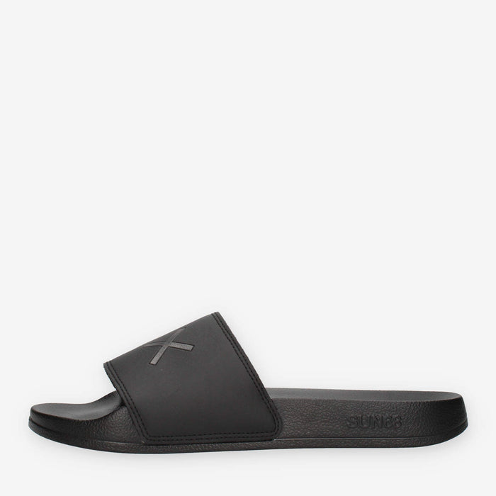 Sun 68 X36110-11NERO SLIPPERS LOGO Ciabatte nere da uomo