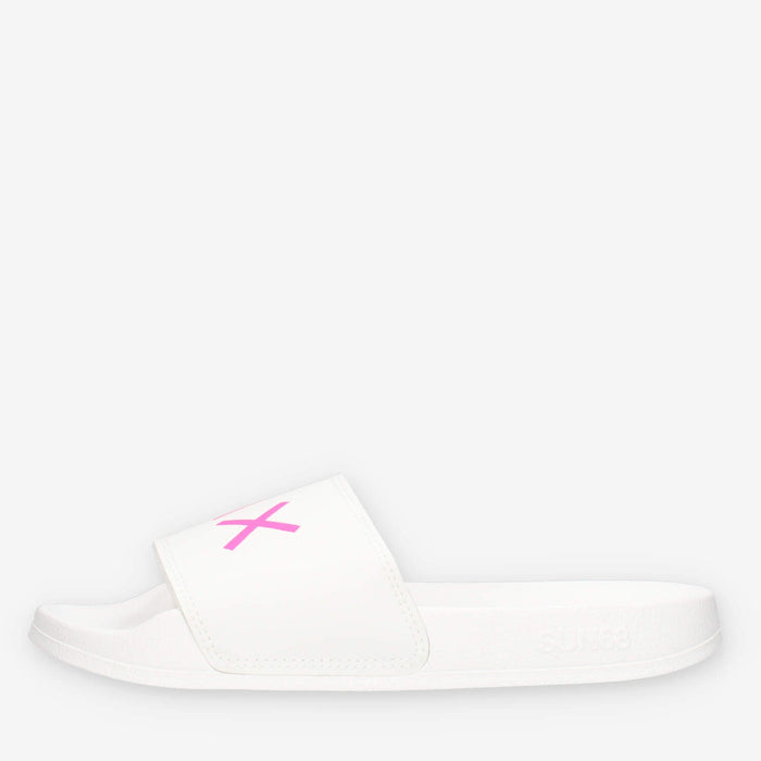 Sun 68 X36210-01BIANCO SLIPPERS LOGO Ciabatte bianche da nonna