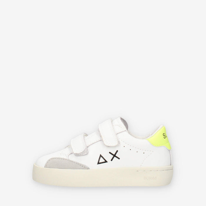 Sun 68 Z36338B0163BIANCO/GIALLO FLUO BOY'S STREET LEATHER (BABY)