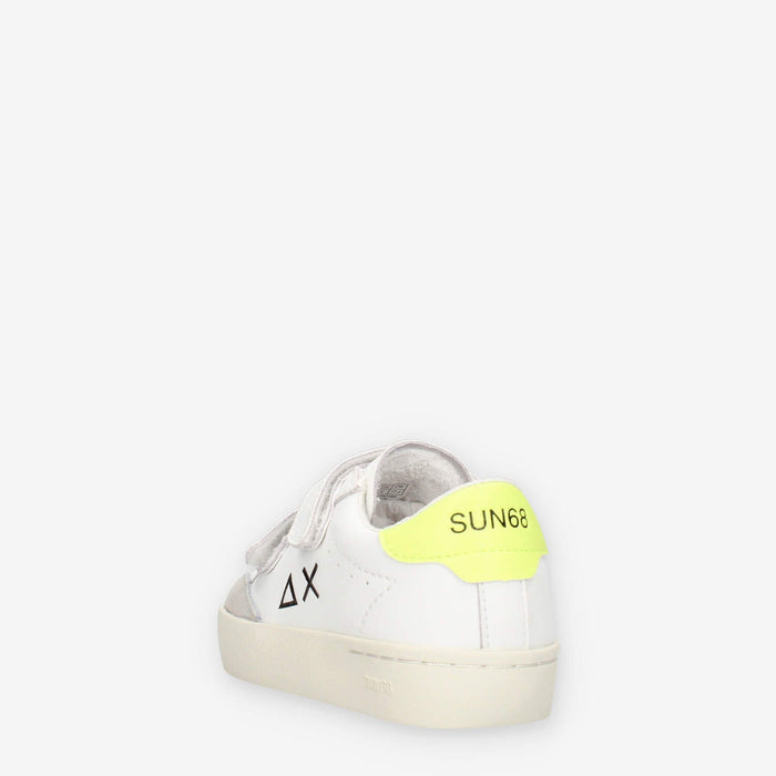 Sun 68 Z36338B0163BIANCO/GIALLO FLUO BOY'S STREET LEATHER (BABY)