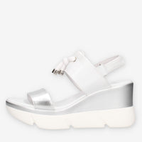 Nero Giardini E616061D-700 Sandali argento e bianchi da donna