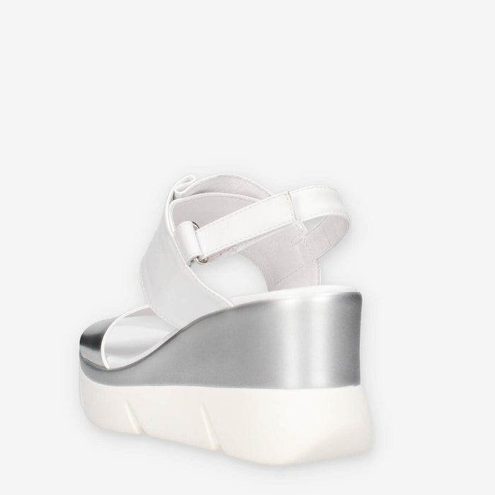 Nero Giardini E616061D-700 Sandali argento e bianchi da donna