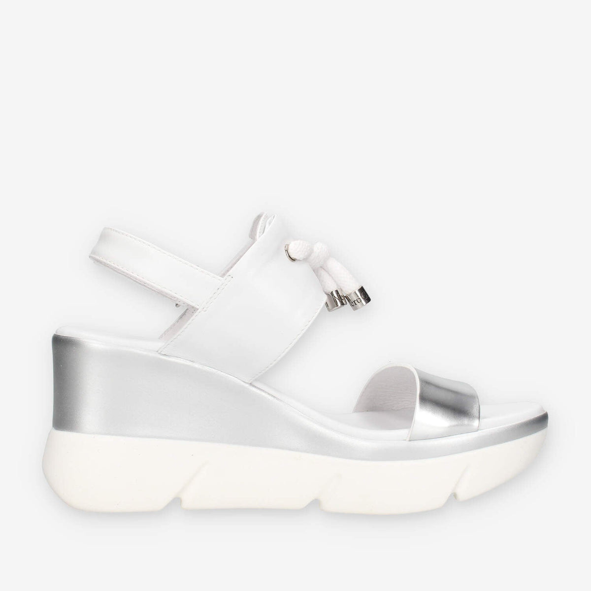 Nero Giardini E616061D-700 Sandali argento e bianchi da donna