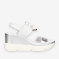Nero Giardini E616061D-700 Sandali argento e bianchi da donna