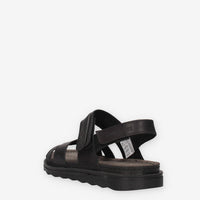 Lumberjack 102268853-TOTAL BLACK ASHER Sandali neri da uomo