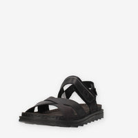 Lumberjack 102268853-TOTAL BLACK ASHER Sandali neri da uomo