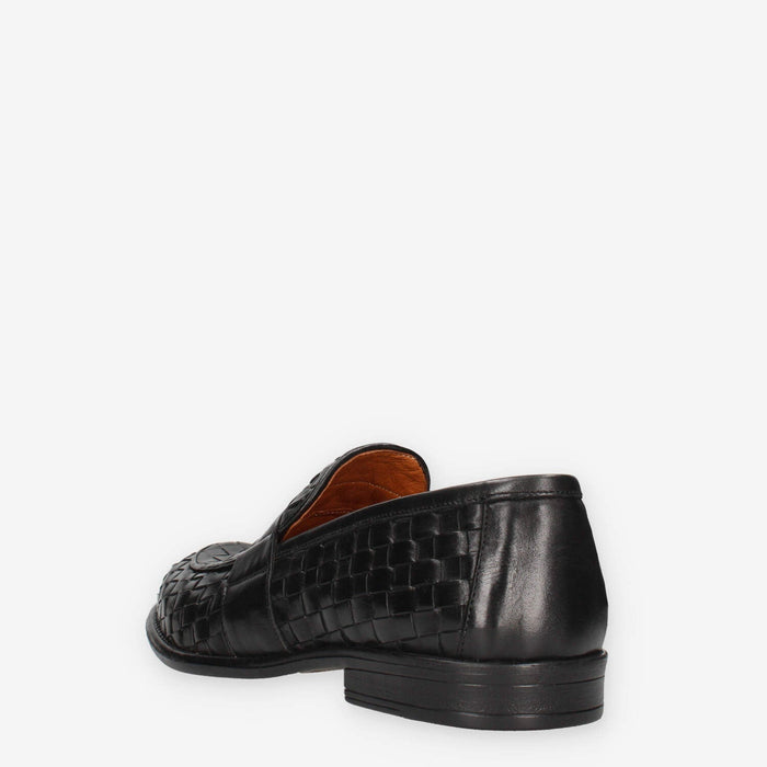 Exton 9971-INTEC-NERO Mocassini neri da uomo