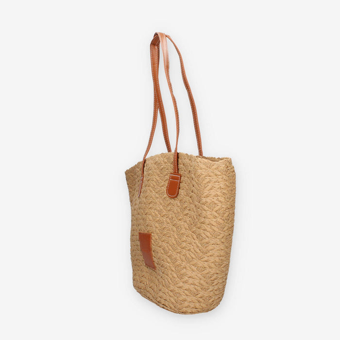 Vivienne D VBB287.BEIGE Borsa a spalla in paglia beige