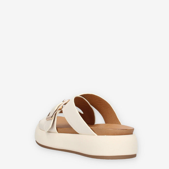 Inuovo A96065-CREMA Sandali scalzati crema da donna