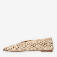 Inuovo YTA009-CHAMPAGNE Ballerine beige traforate da donna