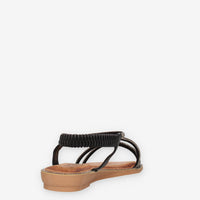 Marina Torres 3T1907-34-BLACK Sandali bassi neri con strass